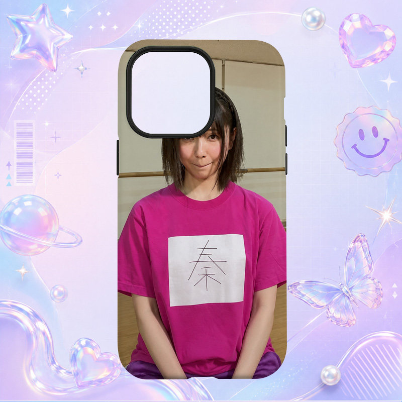 日系女性粉色T恤自然人像写真适用于苹果三星华为小米手机壳防摔保护套镜头全包