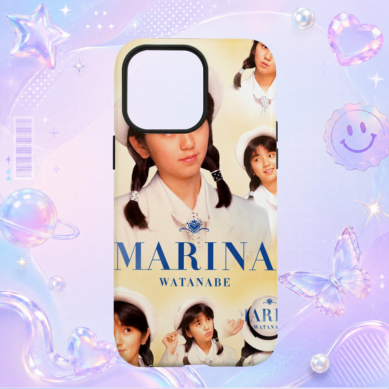 昭和日本偶像渡边满里奈Marina Watanabe复古海报拼贴写真适用于苹果三星华为小米手机壳防摔保护套镜头全包