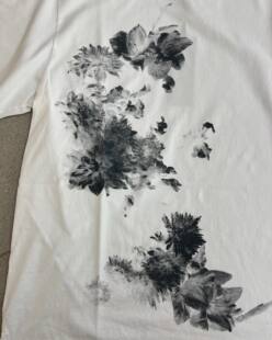 热爱造就 小众原创  暗黑flowers印花neutral style teeshirt tee