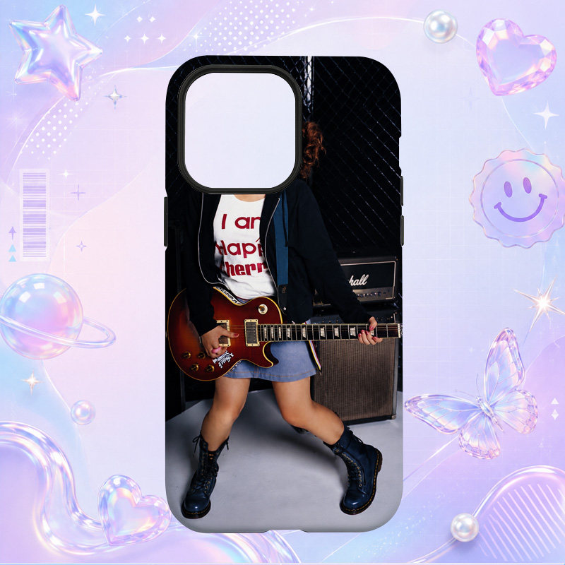 加护亚依黑色舞台服吉他演出写真适用于苹果三星华为小米手机壳防摔保护套镜头全包