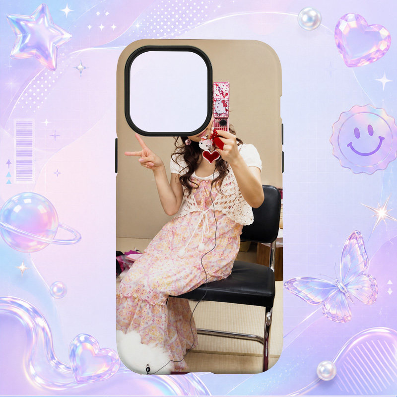 辻希美粉色碎花裙室内坐姿写真适用于苹果三星华为小米手机壳防摔保护套镜头全包