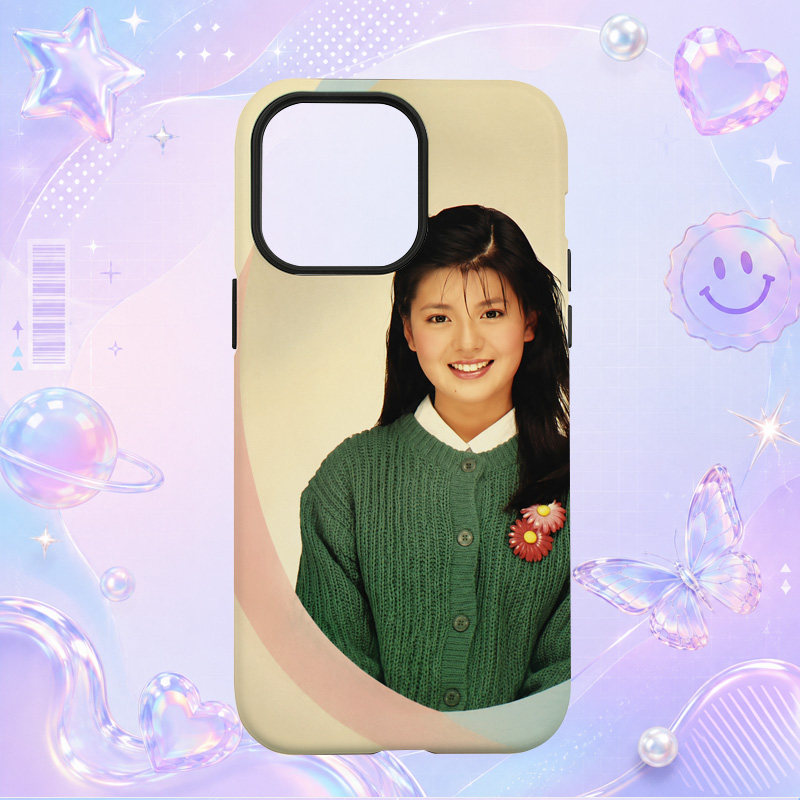 昭和日本偶像南野阳子Yoko Minamino绿色针织衫写真适用于苹果三星华为小米手机壳防摔保护套镜头全包