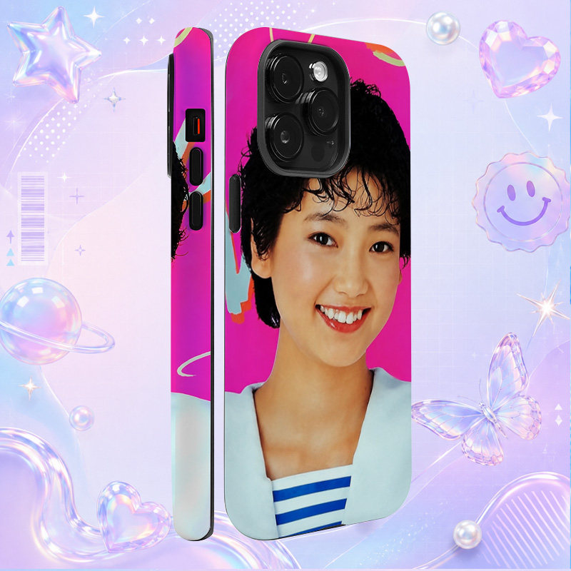 复古日本偶像中岛春美Harumi Nakajima水手服明亮人像写真适用于苹果三星华为小米手机壳防摔保护套镜头全包