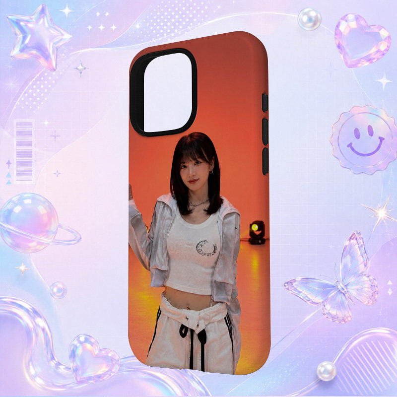 Chorong灰色运动套装舞台全身写真适用于苹果三星华为小米手机壳防摔保护套镜头全包
