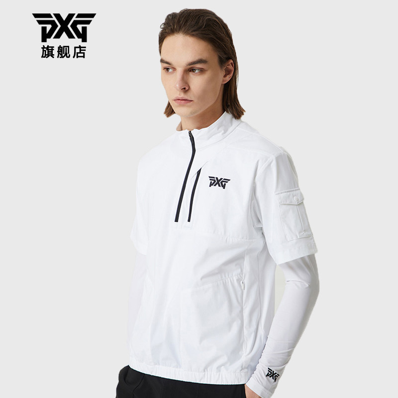 PXG高尔夫服装男士短袖风衣夹克