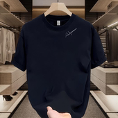 ins潮牌街头宽松圆领体恤 夏季 重磅纯棉痞帅短袖 T恤青年男女百搭款