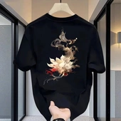 上衣体恤 高街设计感宽松痞帅半袖 2026新款 百搭潮牌T恤男重磅短袖