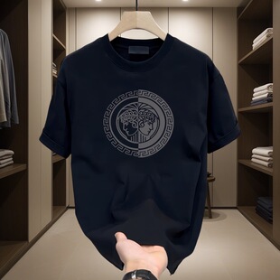 t恤男士 宽松休闲上衣潮流百搭半袖 夏季 2026爆款 打底T 新款 纯棉短袖