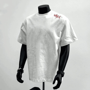 圆领体恤打底白T T恤男女款 重磅美式 纯棉T恤不透ins风字母情侣短袖