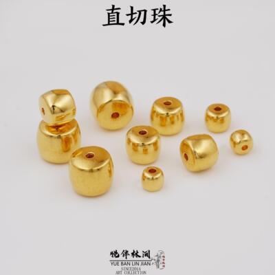 足金999银电铸包金隔珠文玩配饰