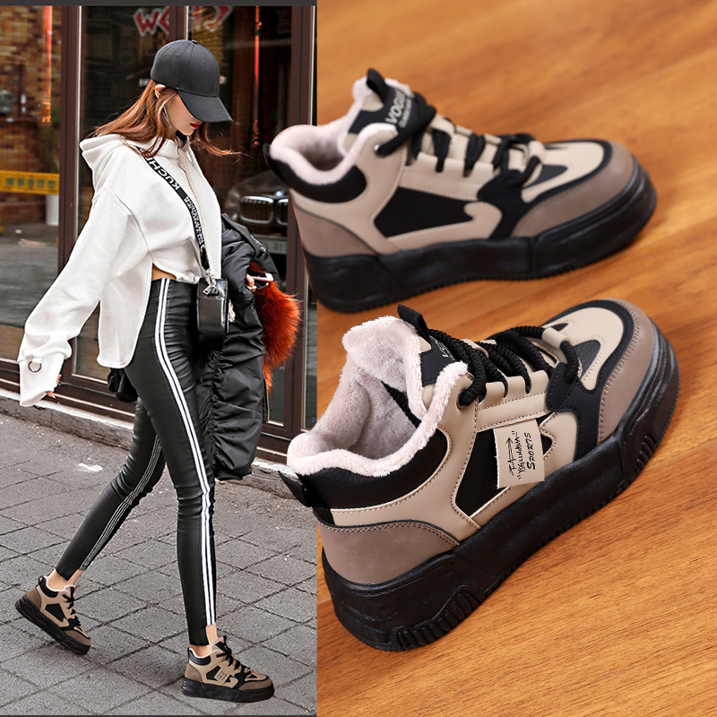 高帮二棉鞋女冬季新款加绒女鞋