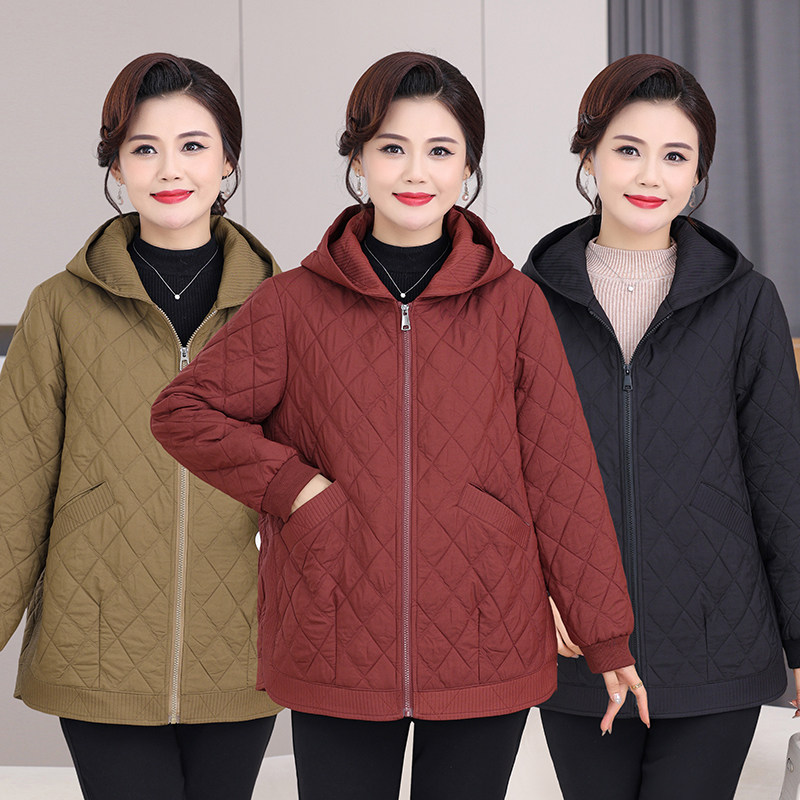 特大码薄棉中长款休闲棉衣