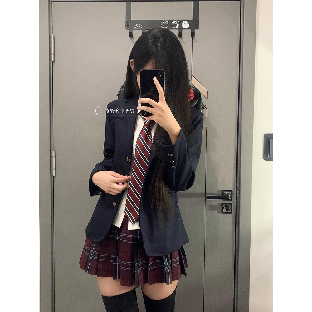 2025原创jk制服西服外套女春秋新款日系学院风学生收腰西装上衣