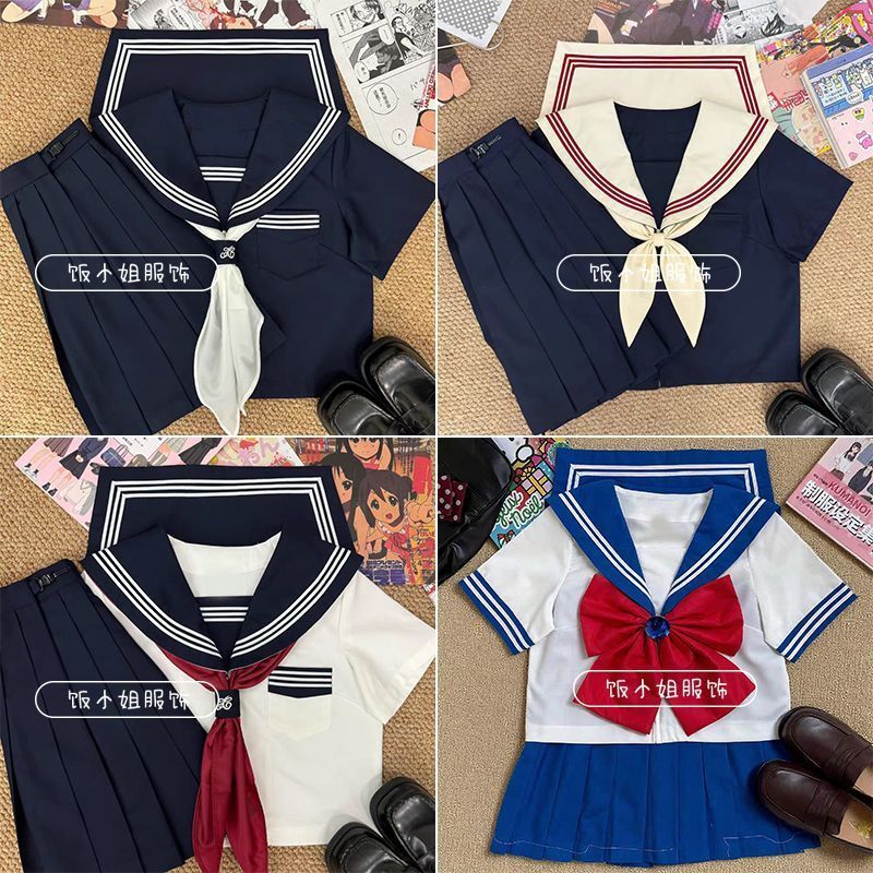 JK制服新款少女原创正版日系轻音少女校供学院风基础套装水手服夏