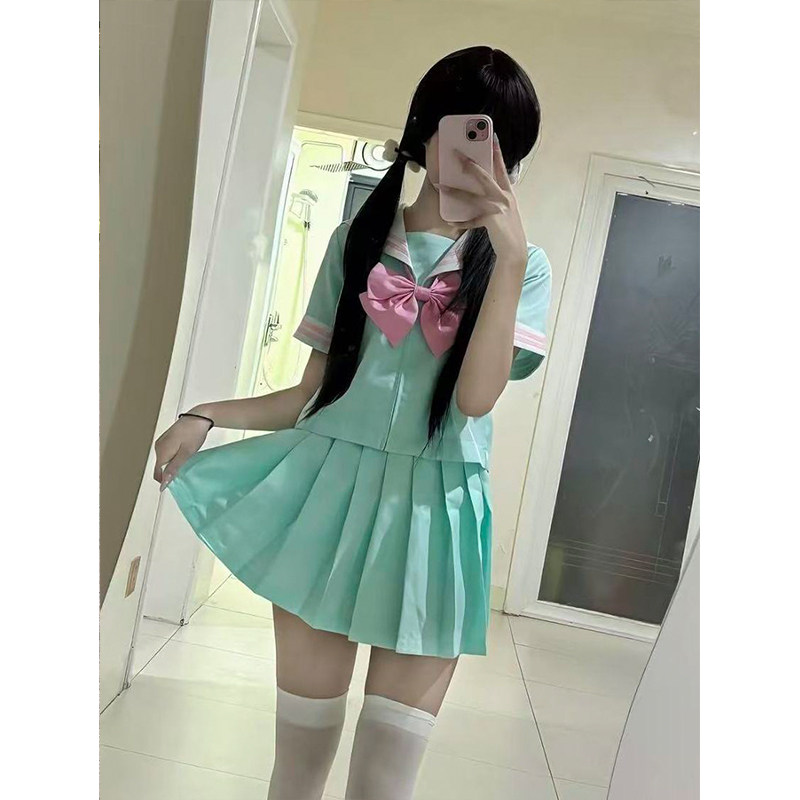 学院少女软妹可爱小个子制服中间短袖风日系JK水手服套裙套装