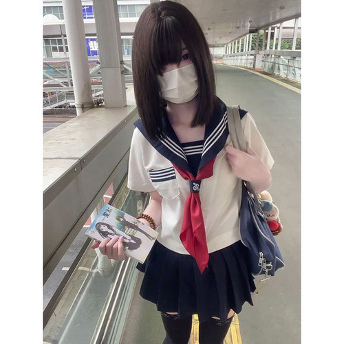 【白三本】白月光jk水手服基础款百褶裙日系学院风长袖短袖JK套装