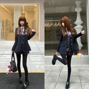 秋季日系穿搭JK女生制服西装外套针织衫衬衫百褶裙校供搭配西服女