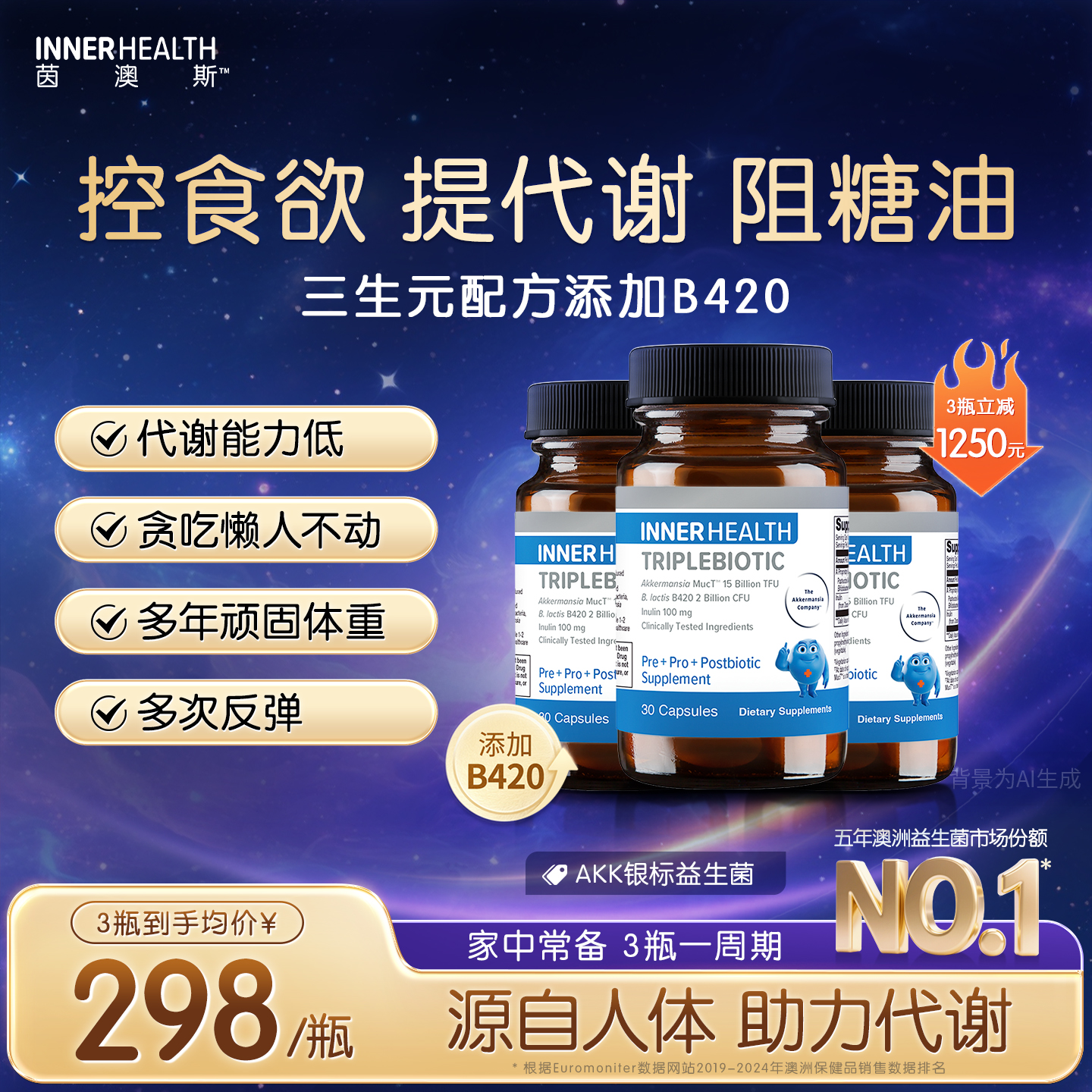 体重身材管理益生菌提高代谢