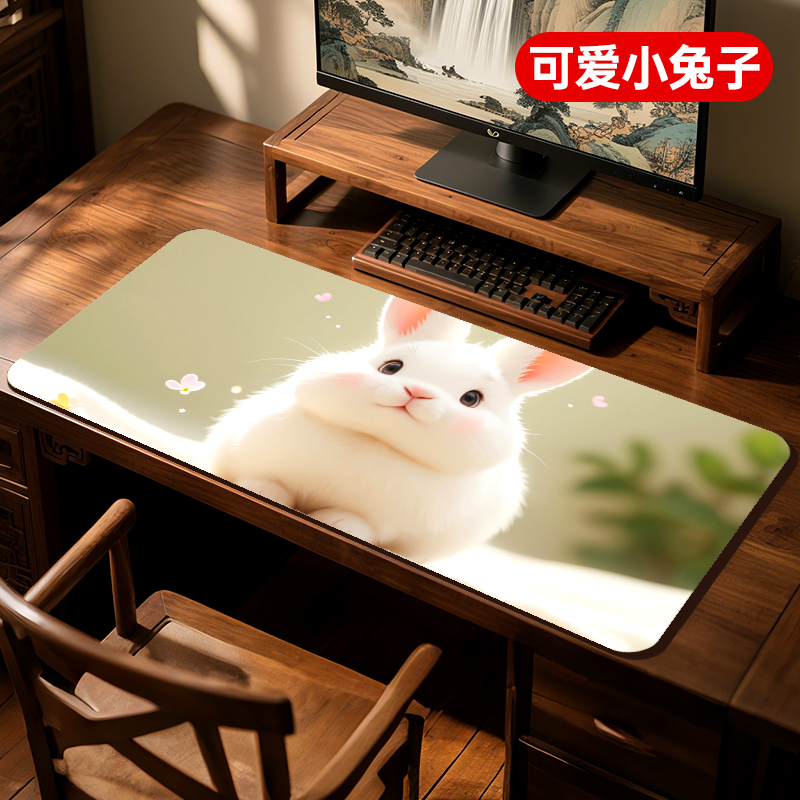 超大号鼠标垫办公桌垫电脑电竞动漫游戏锁边加厚快捷键盘垫可定制