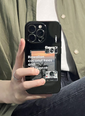 欧美ins冷淡风插画适用iPhone14promax苹果13手机壳11黑色12硅胶15Pro软壳16plus保护套17PROMAX小众Air