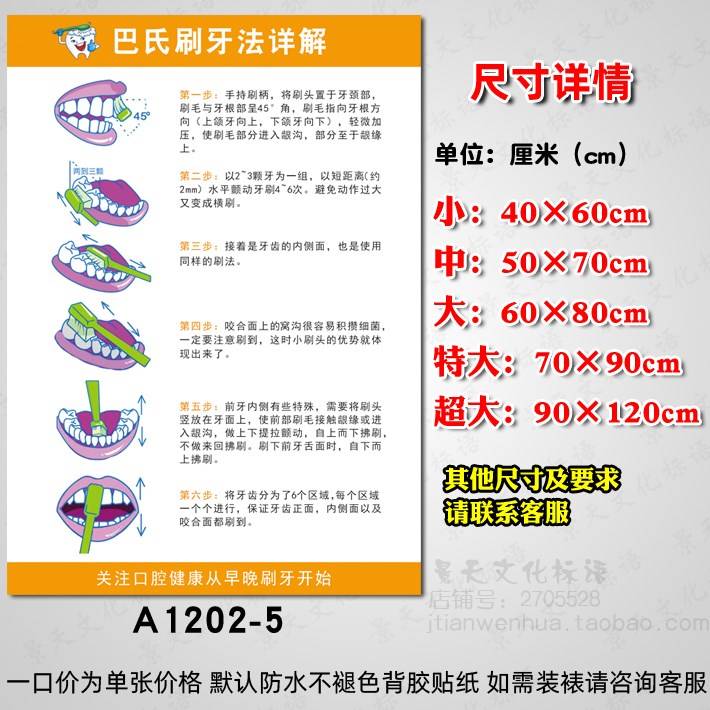 幼儿正确刷牙方法儿童刷牙步骤图刷牙儿歌口诀表诊所牙科口