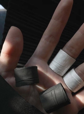 创口贴戒指暗黑系S925纯银绷带小众设计个性款指环ins男女配饰