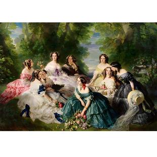 温特哈特肖像画拿破仑宫女欧洲贵妇油画装饰画喷绘挂画壁画