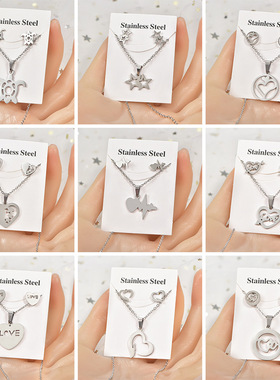 ins跨境爱心外贸不锈钢 欧美潮流复古几何不掉色耳环吊坠钛钢饰品