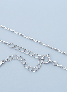 s925纯银十字链散链闪欧项链流苏手工diy配件半成品o字链锁骨链