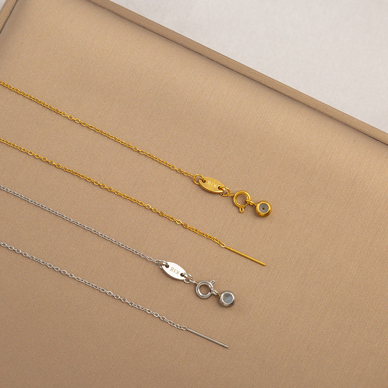 针式多功能钛钢不掉色18K万能链diy百搭o字链穿串珠项链配饰裸链