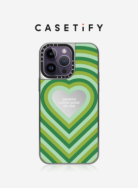 CASETiFY 绿色爱心 适用于华为Mate60pro/iPhone14/13/Plus/Pro/Max镜面手机壳