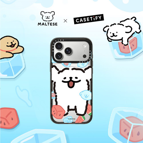 CASETiFY Maltese线条小狗 清新夏日系列 冰镇西瓜 适用于苹果iPhone18ProMax/18Pro/17ProMax手机壳