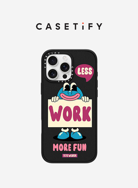 CASETiFY Yeye Weller系列 少点工作 适用于iPhone16ProMax/16Pro/iPhone15ProMax/15Pro黑色手机壳