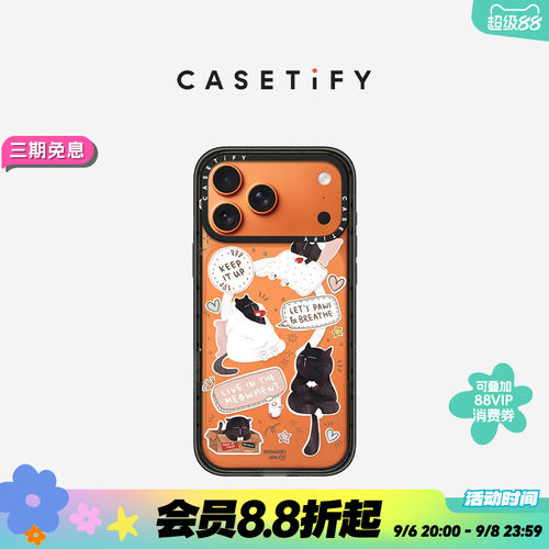 CASETiFY小黑猫贴纸手机壳