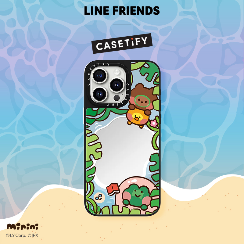 LINE FRIENDS minini x CASETiFY 联名 丛林探险 适用于iPhone15/14 Pro/Max手机壳