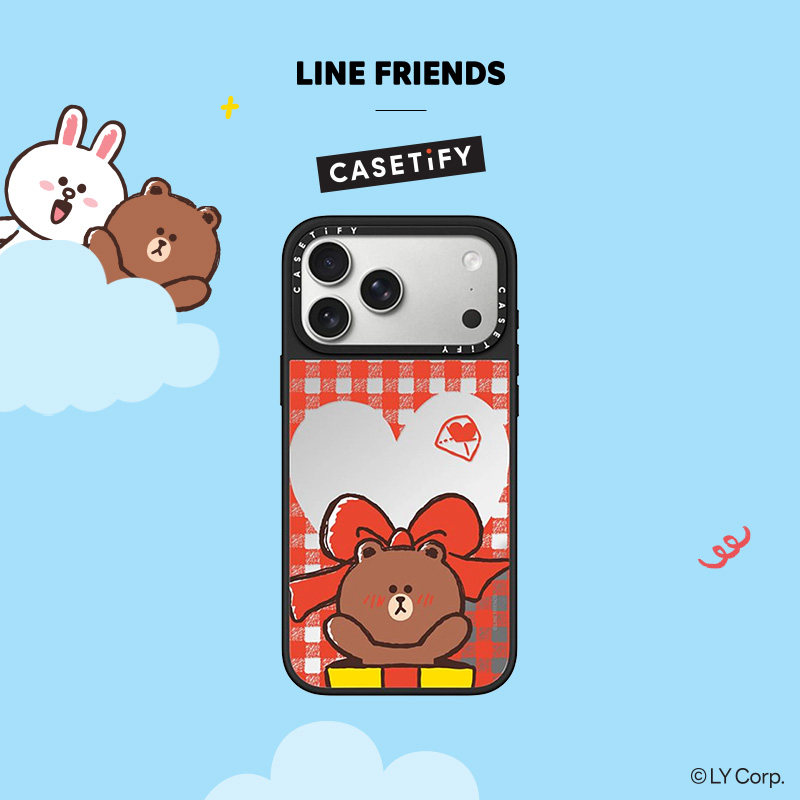 LINE FRIENDS x CASETiFY 联名系列 布朗熊的礼物 适用于苹果iPhone17ProMax/17Pro/16ProMax/16Pro手机壳