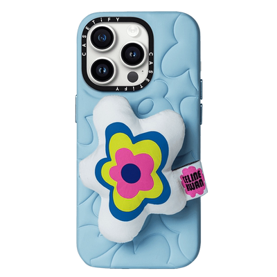 Celine Kwan x CASETiFY联名 蓝色花朵 适用于iPhone15/14/Pro/Max手机壳