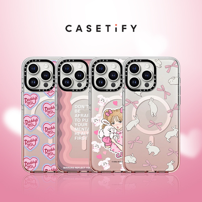 【全新上市】CASETiFY 半透明粉红渐变MagSafe兼容 适用于iPhone15/Plus/Pro/Max手机壳