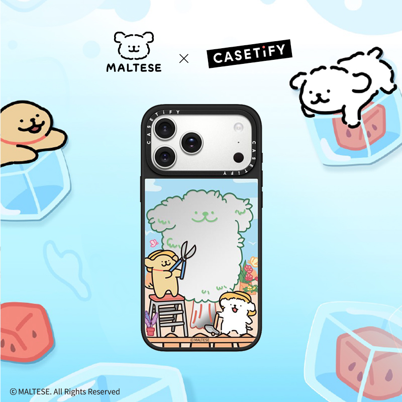 CASETiFY Maltese线条小狗 春日美好系列 园丁小狗 适用于苹果iPhone17ProMax/17Pro/Air/16ProMax手机壳