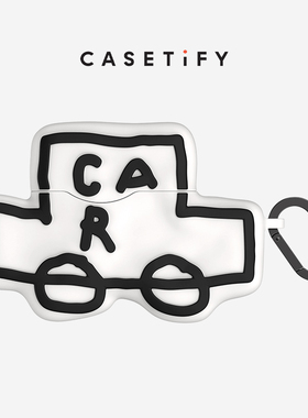 CASETiFY 白色汽车 INAPSQUARE 收藏款 适用于Airpods Pro 1/2代耳机保护壳