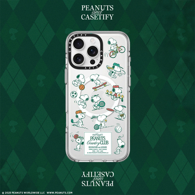 Peanuts x CASETiFY 史努比联名系列 悠闲运动时光 适用于iPhone16ProMax/16Pro/iPhone15ProMax透明手机壳