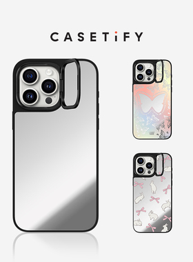 CASETiFY 镜框支架MagSafe兼容手机壳 适用于iPhone15/Plus/Pro/Max镜面手机壳