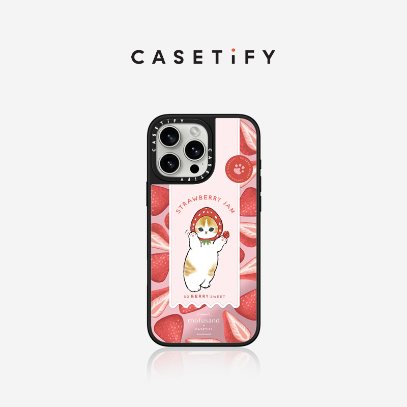 CASETiFY Mofusand联名 草莓果酱猫咪 适用于iPhone16/15/14 Pro/Max手机壳