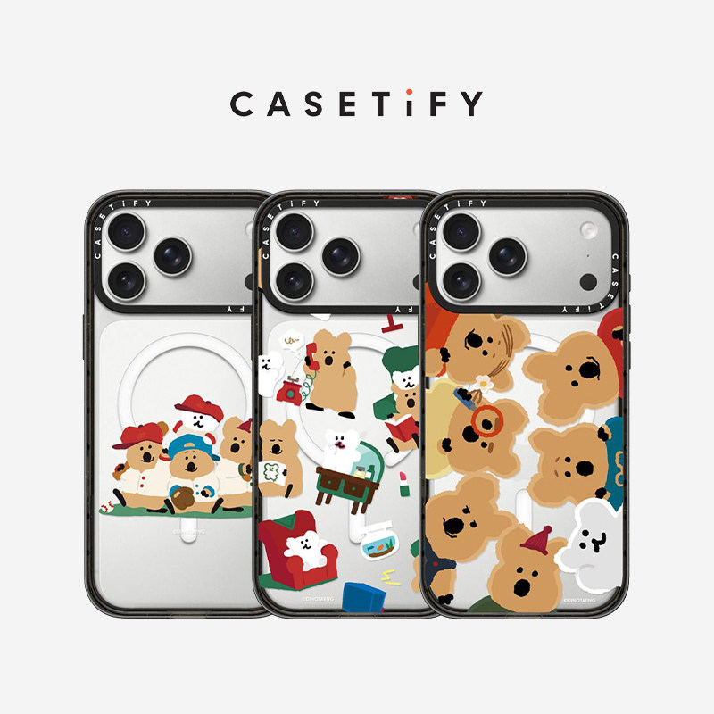 CASETiFY 柿子椒熊系列 好朋友们/棒球队/宅在家 适用于苹果iPhone17ProMax/17Pro/16ProMax/16Pro手机壳