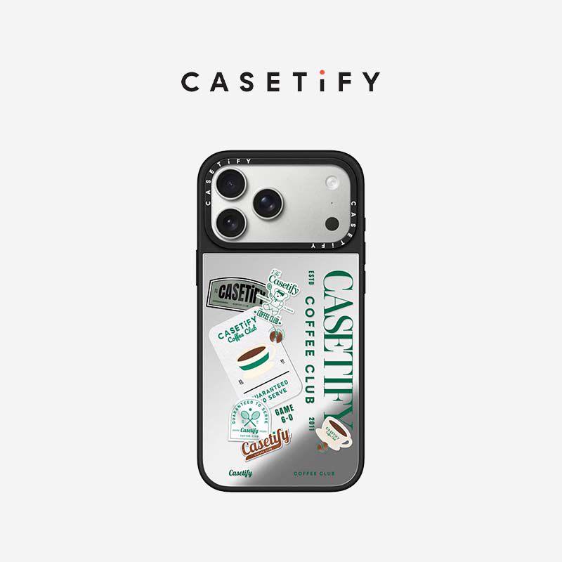 CASETiFY Sip & Serve 网球俱乐部系列手机壳 咖啡俱乐部贴纸 适用于苹果iPhone17ProMax/17Pro/16PM手机壳