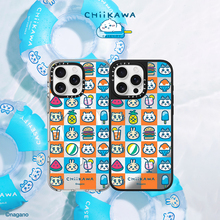 Chiikawa x CASETiFY联名 吉伊卡哇 清凉格纹 适用于iPhone16ProMax/16Pro/15ProMax/15Pro透明镜面手机壳