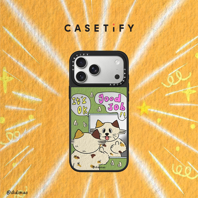 CASETiFY 迪迪Miao 夸夸群喵友 适用于苹果iPhone17ProMax/17Pro/16ProMax/16Pro镜面手机壳