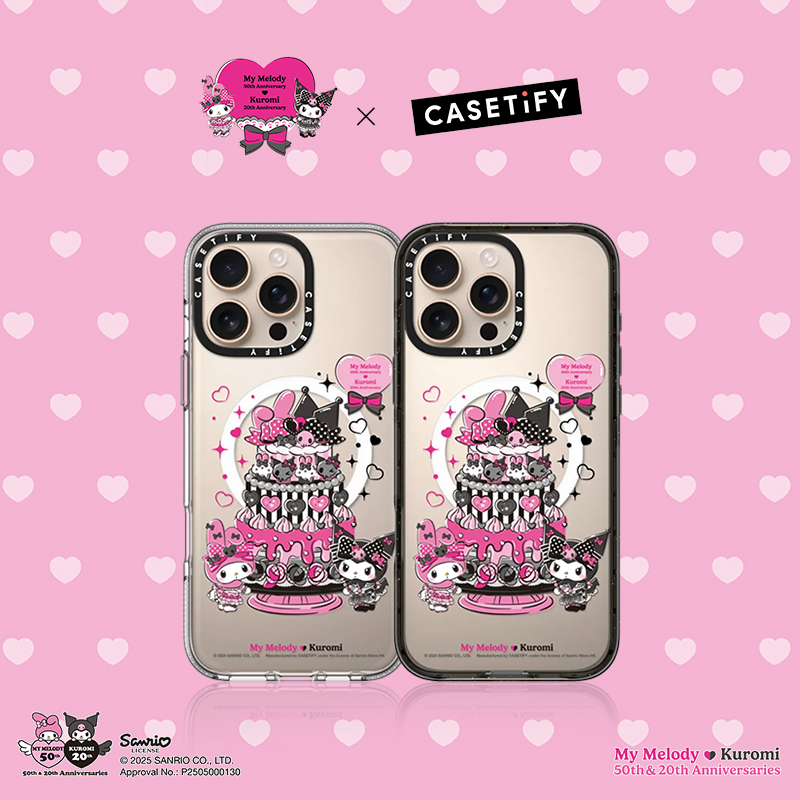 My Melody & Kuromi x CASETiFY 美乐蒂酷洛米周年庆联名 周年蛋糕 适用于iPhone16ProMax/16Pro/15Pro手机壳