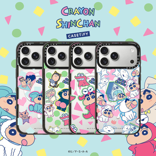 蜡笔小新 x CASETiFY 联名 鳄鱼山先生/光屁屁怪兽/大象装扮贴纸 适用于苹果iPhone18ProMax/18Pro手机壳