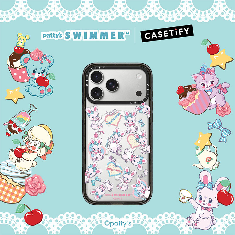 CASETiFY SWIMMER 甜心派对系列 蝴蝶结兔子 Ribunny 适用于苹果iPhone17ProMax/17Pro/16ProMax/16Pro手机壳